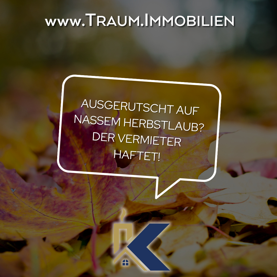 Ausgerutscht auf nassem Herbstlaub?